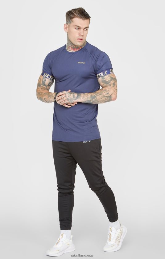 camiseta deportiva azul marino vestir hombres SikSilk 8TT44N371