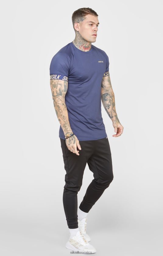 camiseta deportiva azul marino vestir hombres SikSilk 8TT44N371