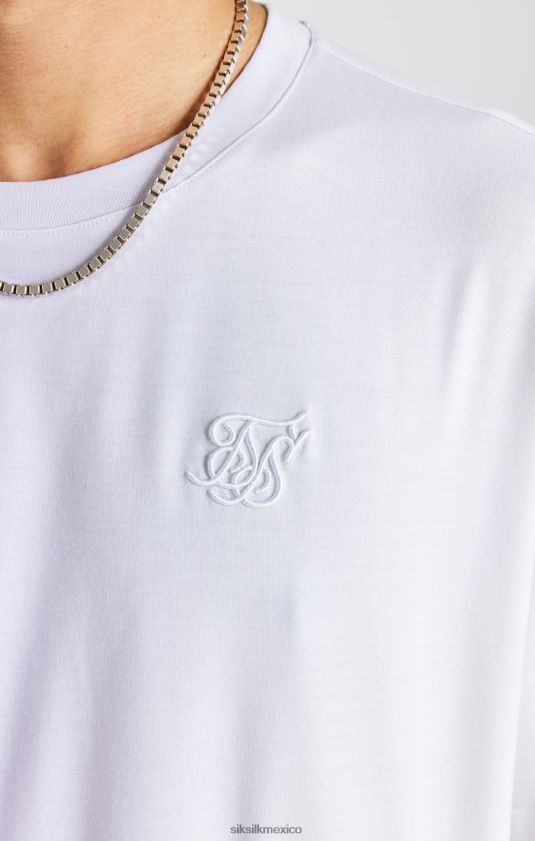 camiseta extragrande de manga corta con estampado morado vestir hombres SikSilk 8TT44N405