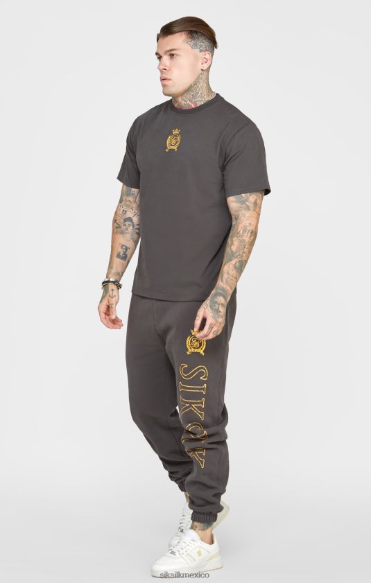 camiseta metalizada negra vestir hombres SikSilk 8TT44N375