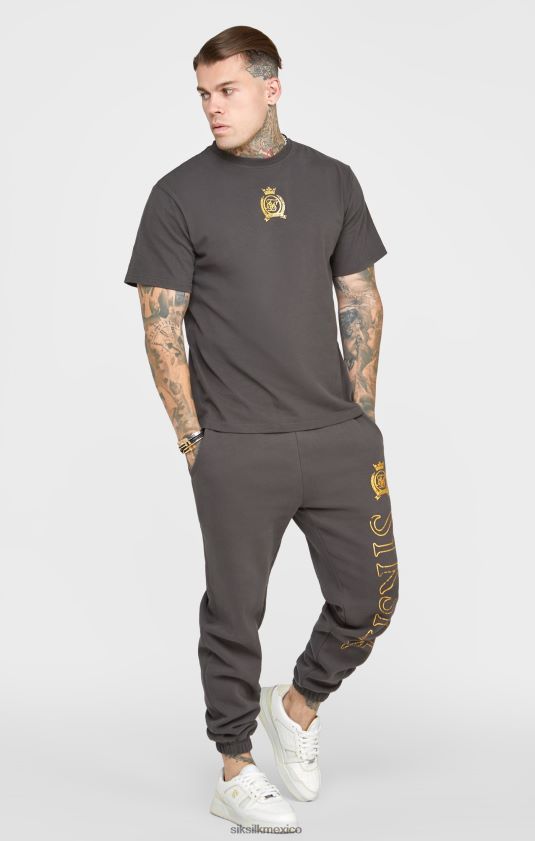 camiseta metalizada negra vestir hombres SikSilk 8TT44N375