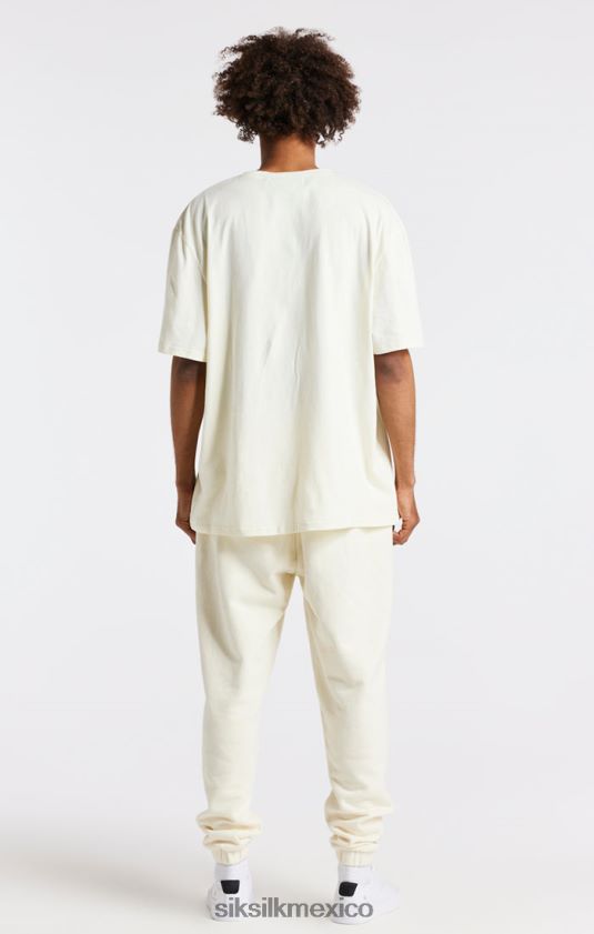 camiseta oversize con estampado universitario crudo vestir hombres SikSilk 8TT44N409