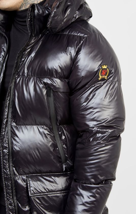 abrigo de gerente negro vestir hombres SikSilk 8TT44N497