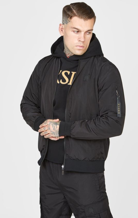 bombardero reversible negro vestir hombres SikSilk 8TT44N502