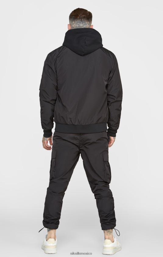 bombardero reversible negro vestir hombres SikSilk 8TT44N502