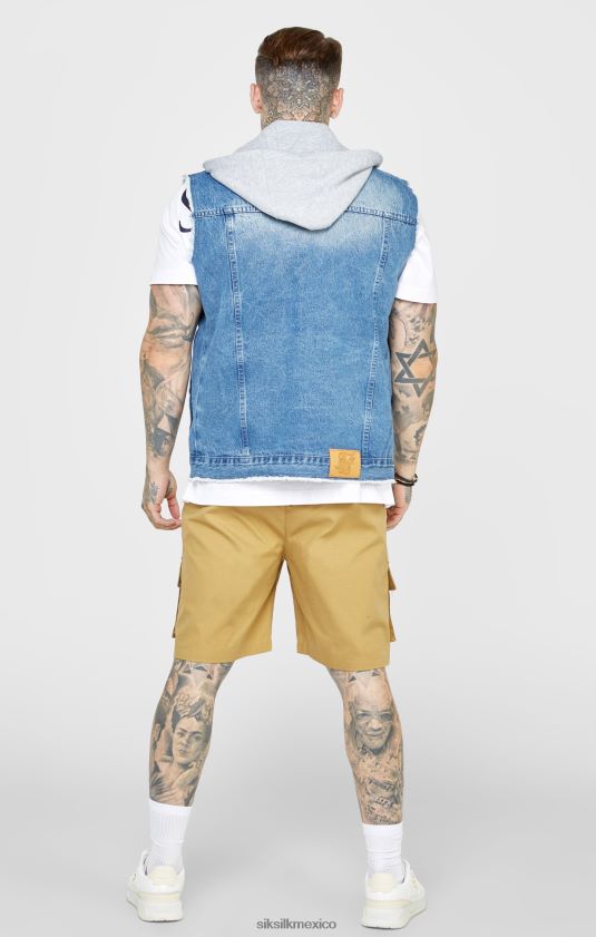 chaleco aclarado y vaquero vestir hombres SikSilk 8TT44N473