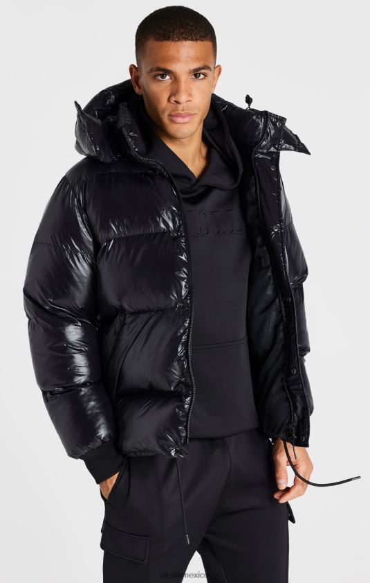 chaqueta acolchada negra vestir hombres SikSilk 8TT44N477
