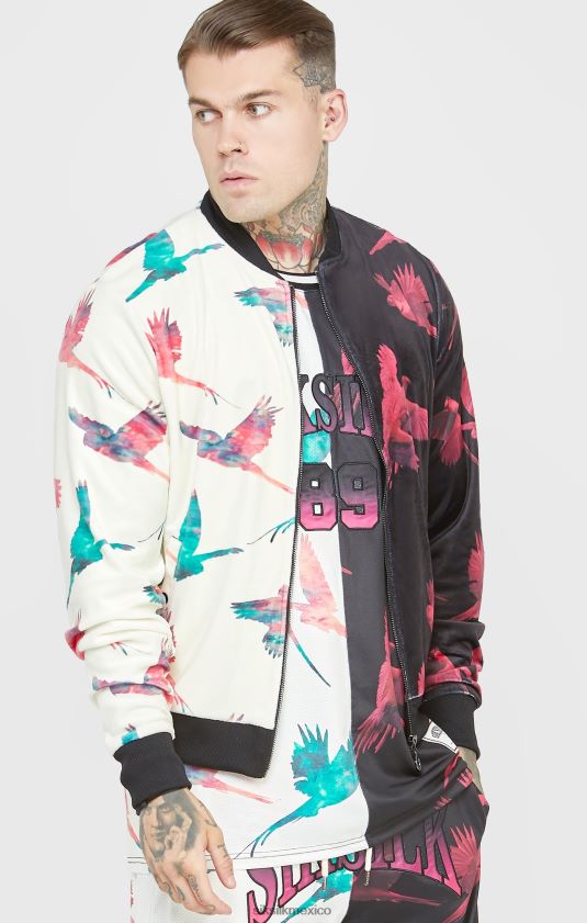 chaqueta bomber con estampado crudo vestir hombres SikSilk 8TT44N469
