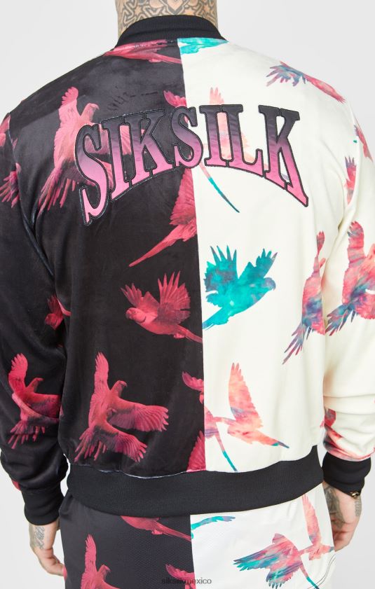 chaqueta bomber con estampado crudo vestir hombres SikSilk 8TT44N469
