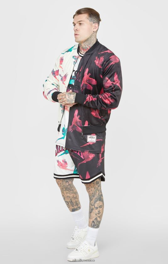 chaqueta bomber con estampado crudo vestir hombres SikSilk 8TT44N469
