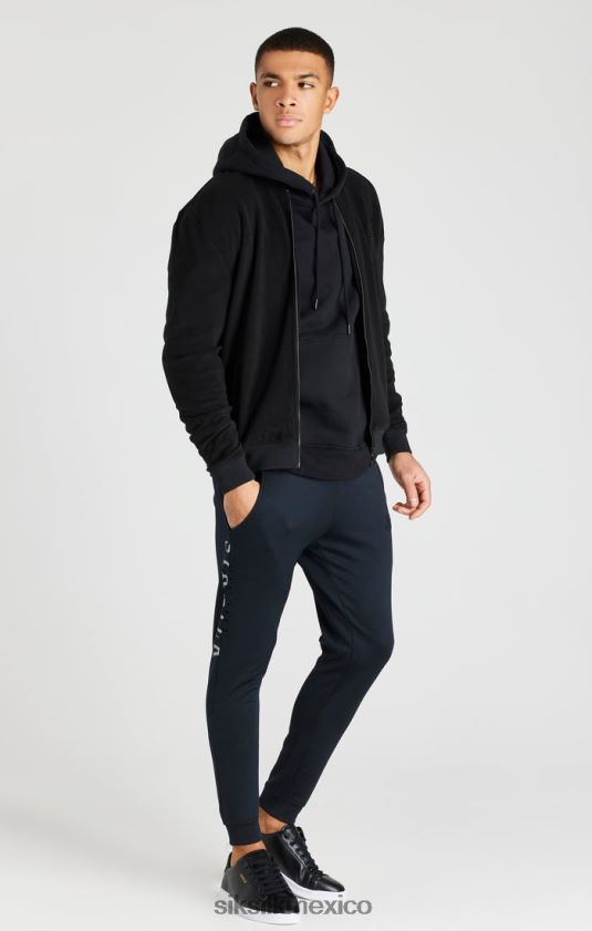 chaqueta bomber reflectante negra vestir hombres SikSilk 8TT44N475