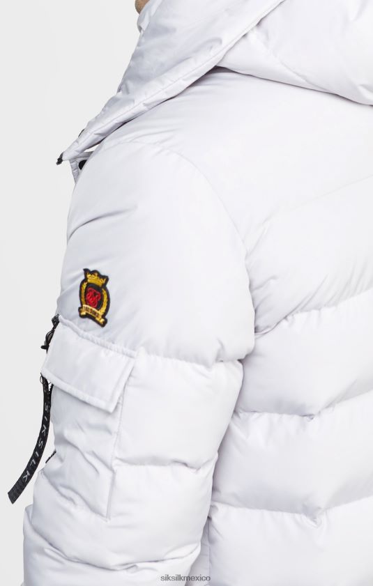 chaqueta parka gris vestir hombres SikSilk 8TT44N487