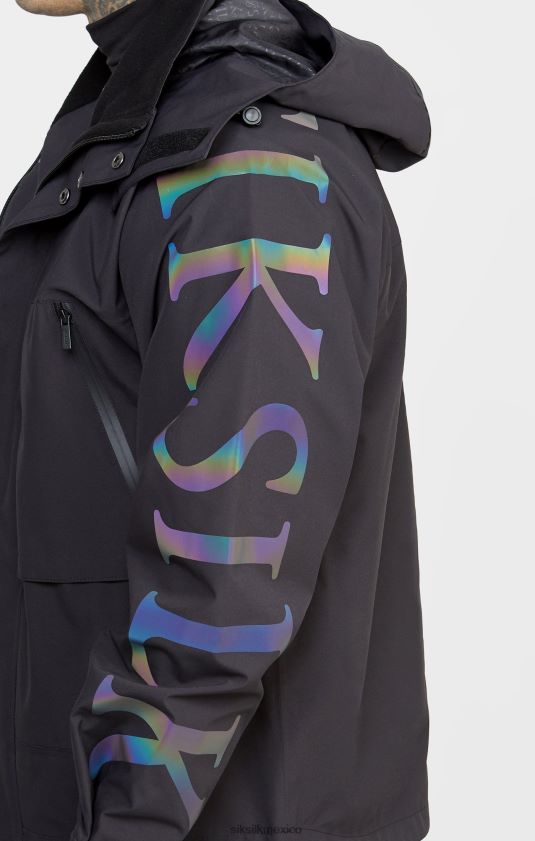 chaqueta técnica negra vestir hombres SikSilk 8TT44N484