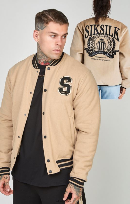 chaqueta universitaria de aniversario crudo vestir hombres SikSilk 8TT44N486