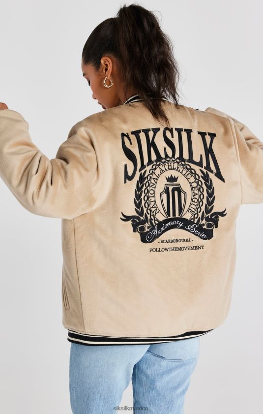 chaqueta universitaria de aniversario crudo vestir hombres SikSilk 8TT44N486