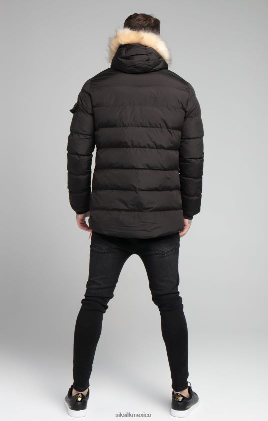 parka de expedición negra vestir hombres SikSilk 8TT44N493
