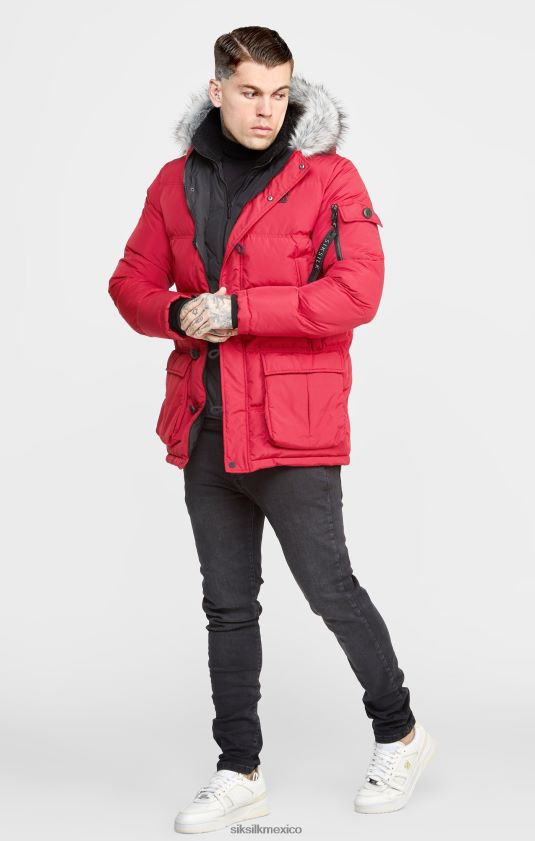 parka ártica roja vestir hombres SikSilk 8TT44N470