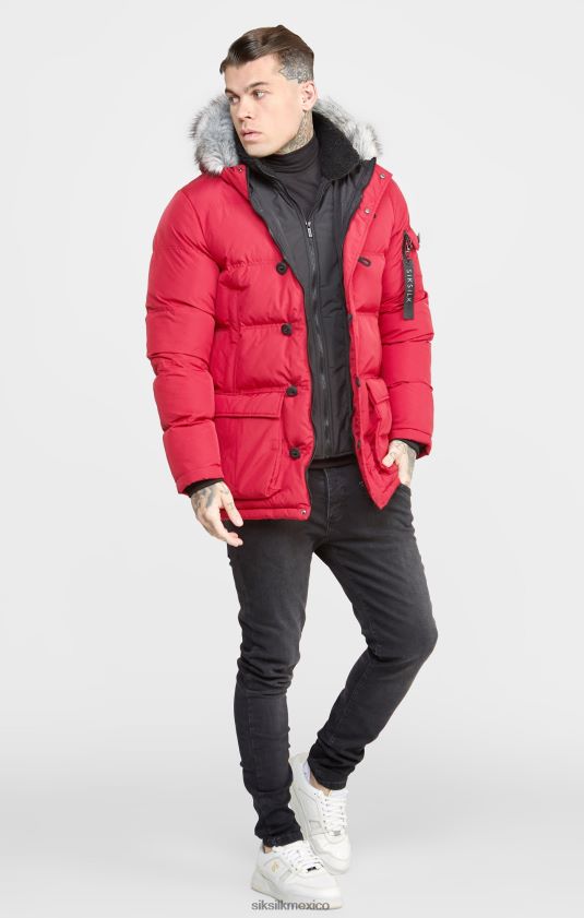 parka ártica roja vestir hombres SikSilk 8TT44N470