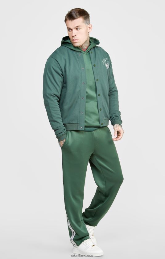 bomber universitario relajado verde vestir hombres SikSilk 8TT44N429