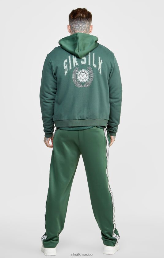 bomber universitario relajado verde vestir hombres SikSilk 8TT44N429