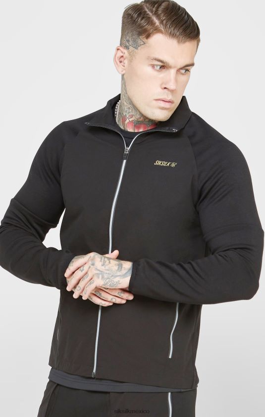 cremallera deportiva negra vestir hombres SikSilk 8TT44N428