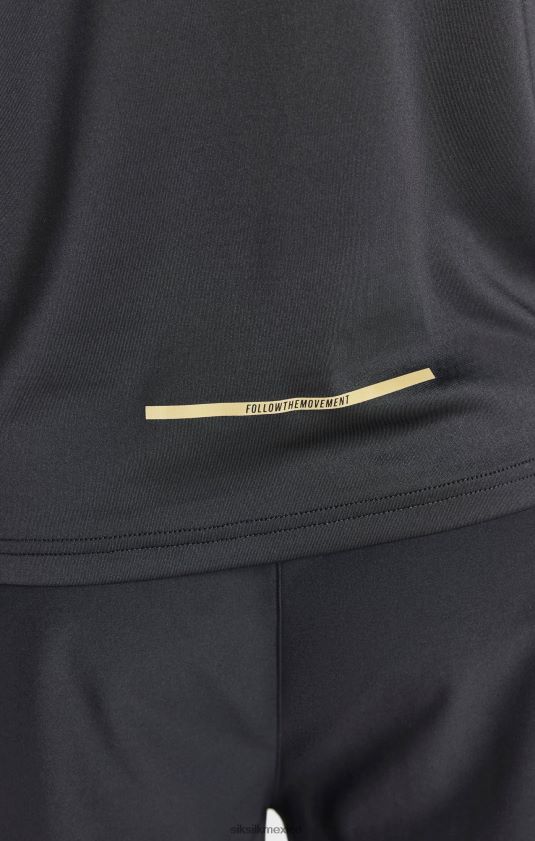 cremallera deportiva negra vestir hombres SikSilk 8TT44N449