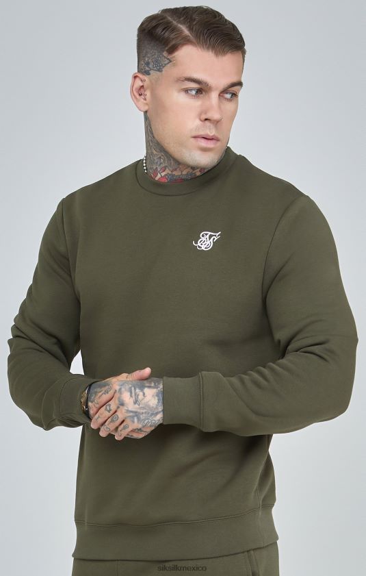 sudadera caqui esencial vestir hombres SikSilk 8TT44N441