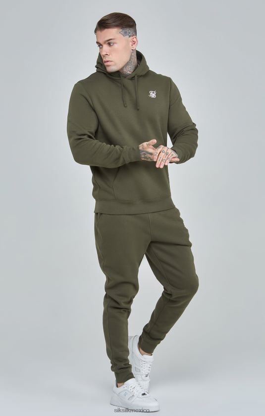 sudadera con capucha caqui esencial vestir hombres SikSilk 8TT44N431