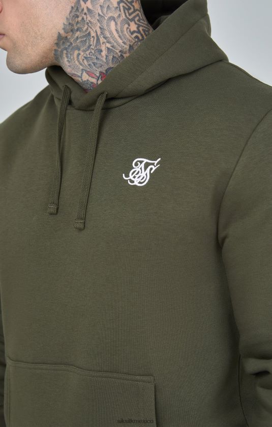 sudadera con capucha caqui esencial vestir hombres SikSilk 8TT44N431