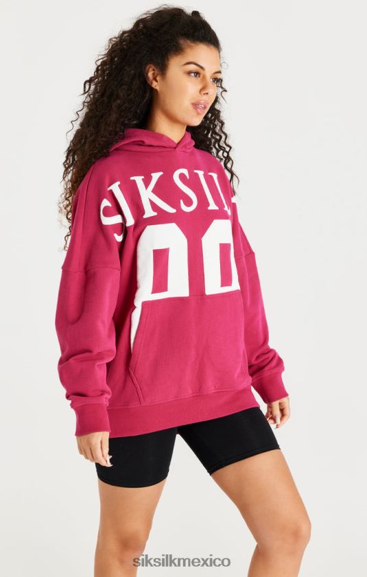 sudadera con capucha rosa y corte holgado vestir hombres SikSilk 8TT44N459