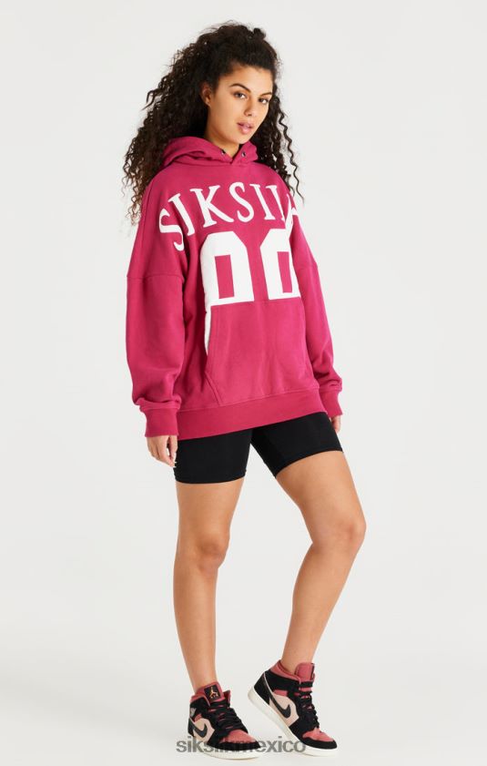 sudadera con capucha rosa y corte holgado vestir hombres SikSilk 8TT44N459