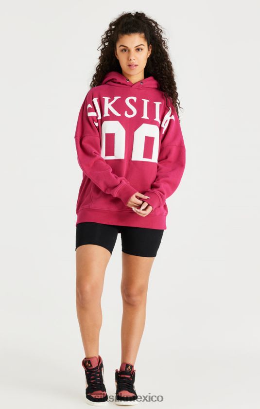 sudadera con capucha rosa y corte holgado vestir hombres SikSilk 8TT44N459