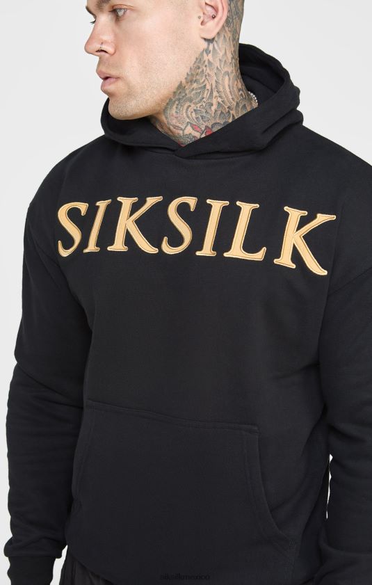 sudadera con capucha y apliques dorados vestir hombres SikSilk 8TT44N436