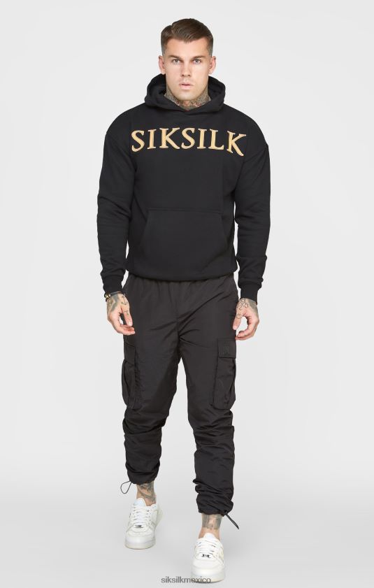 sudadera con capucha y apliques dorados vestir hombres SikSilk 8TT44N436