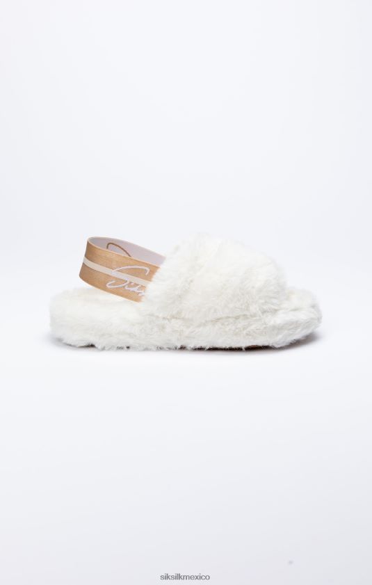 zapatilla blanca esponjosa calzado mujer SikSilk 8TT44N271