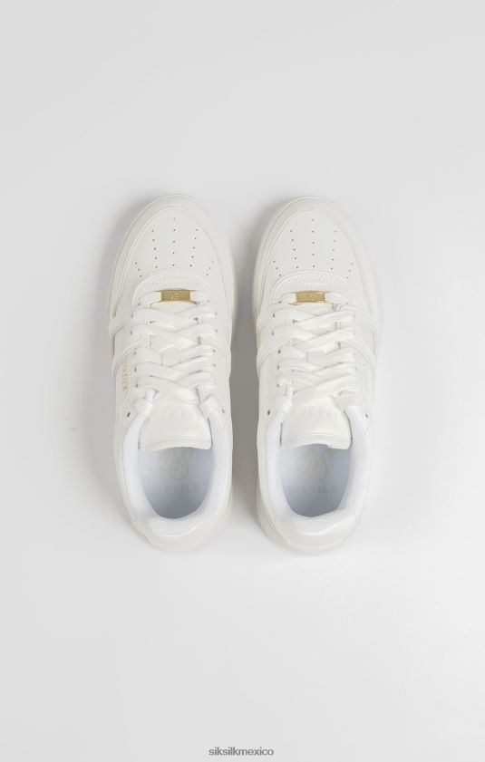 zapatillas de corte bajas blancas calzado mujer SikSilk 8TT44N272
