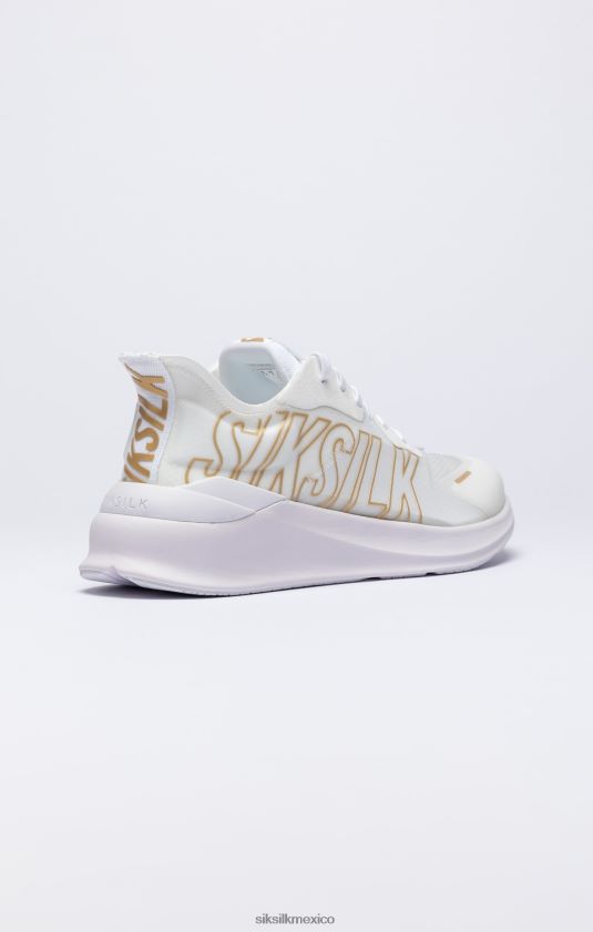 zapatillas deportivas mako blancas y doradas calzado mujer SikSilk 8TT44N253