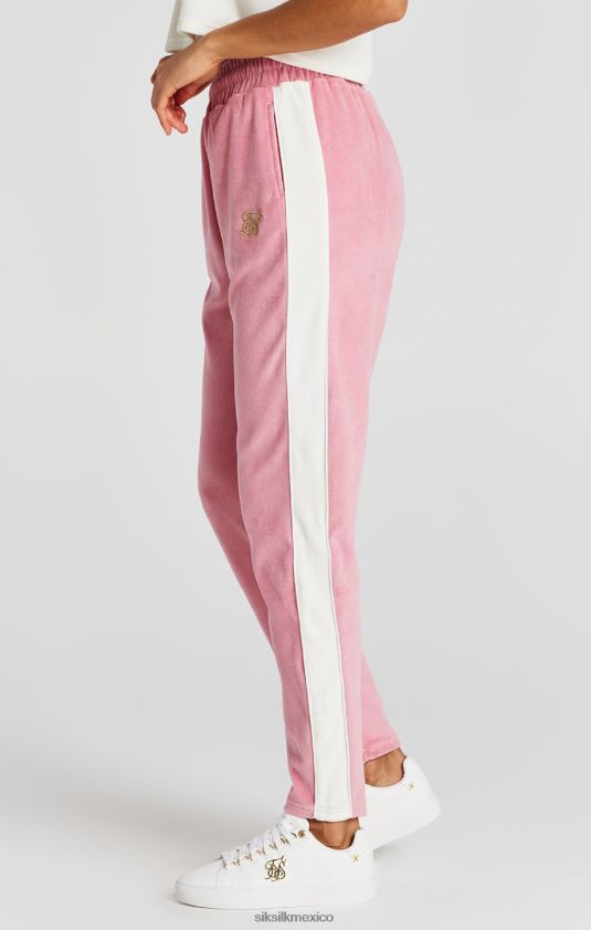 pantalón de chándal de terciopelo rosa vestir mujer SikSilk 8TT44N163