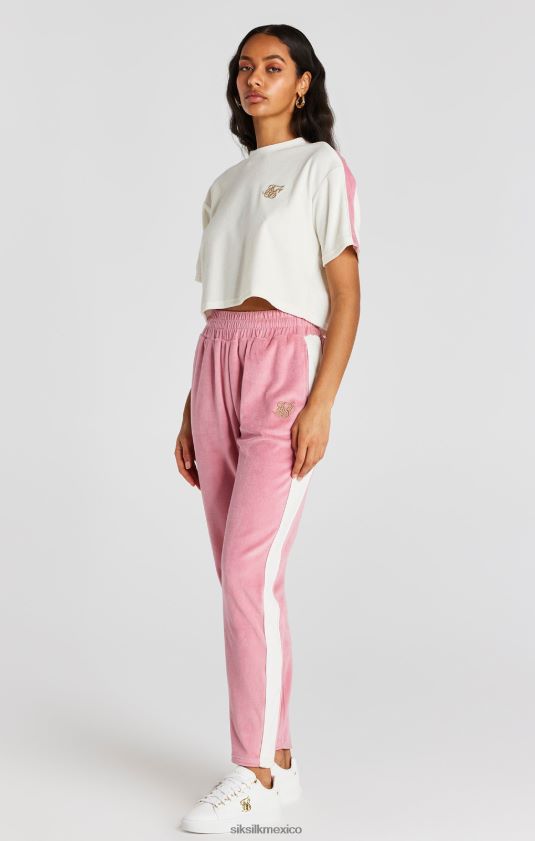 pantalón de chándal de terciopelo rosa vestir mujer SikSilk 8TT44N163