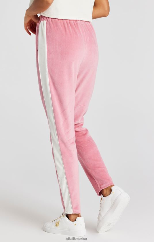 pantalón de chándal de terciopelo rosa vestir mujer SikSilk 8TT44N163