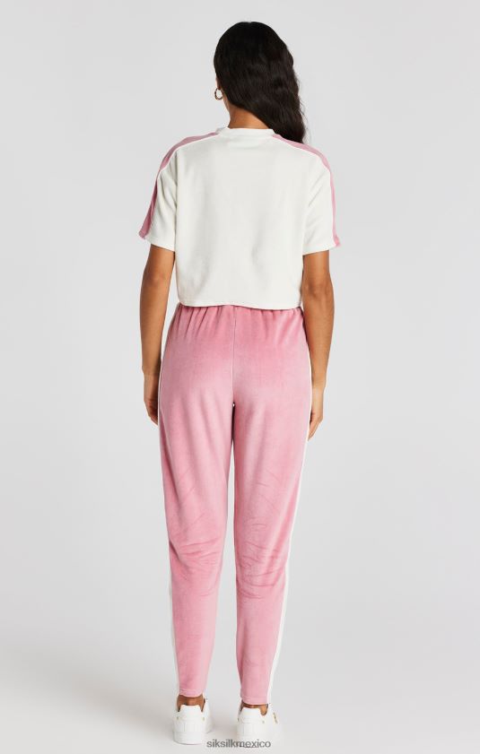 pantalón de chándal de terciopelo rosa vestir mujer SikSilk 8TT44N163