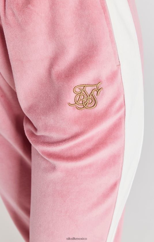 pantalón de chándal de terciopelo rosa vestir mujer SikSilk 8TT44N163