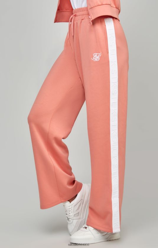 pantalón ancho con cinta color coral vestir mujer SikSilk 8TT44N181