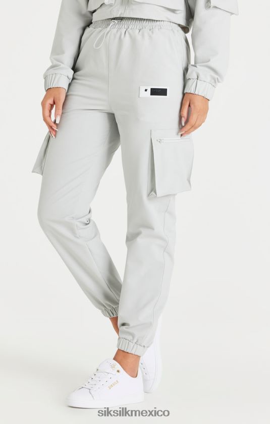 pantalón cargo gris vestir mujer SikSilk 8TT44N179