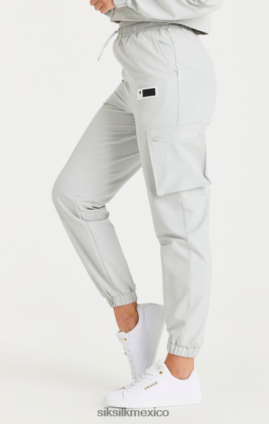 pantalón cargo gris vestir mujer SikSilk 8TT44N179