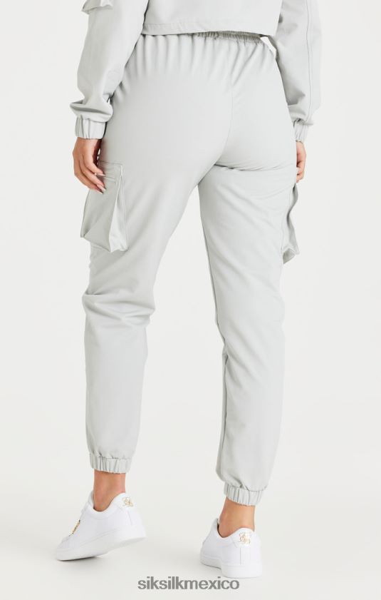 pantalón cargo gris vestir mujer SikSilk 8TT44N179