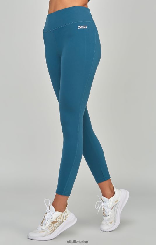 legging deportivo esencial verde azulado vestir mujer SikSilk 8TT44N172