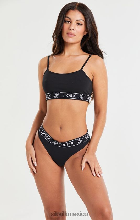 bralette con tiras negras vestir mujer SikSilk 8TT44N220