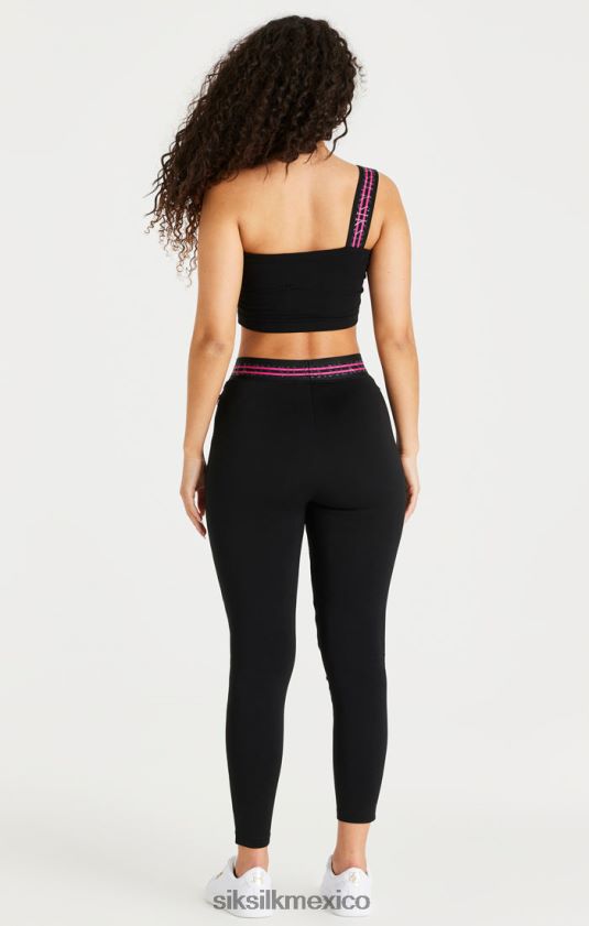 bralette corto con un hombro y cinta negra vestir mujer SikSilk 8TT44N71