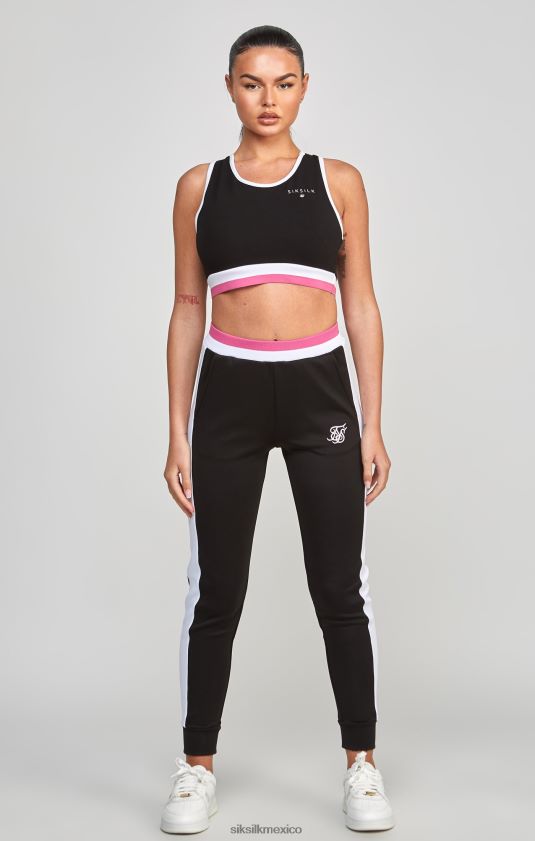 bralette retro negro vestir mujer SikSilk 8TT44N205